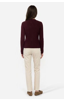 Mudo Kadın Kadın Bordo Fitted V Yaka Hırka 1271706