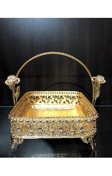 Gold Sepet Kristal Taşlı Çikolatalık Meyvelik Lkm-253