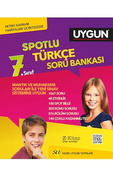 Atlaskırtasiye-Sadık Uygun Yayınları 7. Sınıf Türkçe Spotlu Soru Bankası Atlaskırtasiye-Sadık Uygun Yayınları 7. Sınıf Türkçe Spotlu Soru Bankası