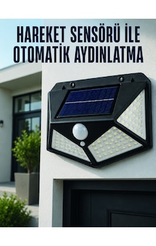 Hareket Sensörlü Güneş Enerjili Duvar Lambası Dış Mekan İçin Güçlü Led Aydınlatma Çokrenkli