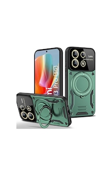 Cosmotex Newface Xiaomi Redmi Note 13 Pro 5g Kılıf Joy Lens Standlı Kapak - Koyu Yeşil Cosmotex Newface Xiaomi Redmi Note 13 Pro 5g Kılıf Joy Lens Standlı Kapak - Koyu Yeşil
