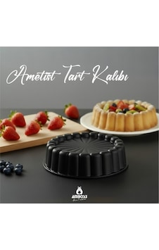 Amboss Ametist 26 cm Döküm Tart Kalıbı ( Siyah ) Amboss Ametist 26 cm Döküm Tart Kalıbı ( Siyah )