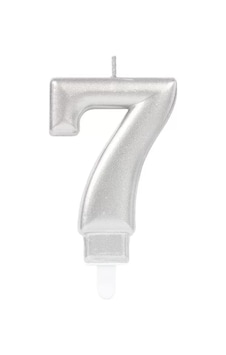 7 Rakam Mum Gümüş Renk Diğer 7 Rakam Mum Gümüş Renk Diğer