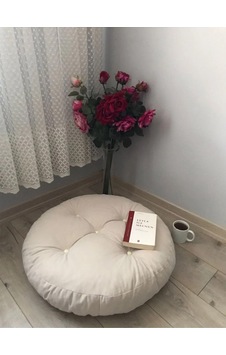 Makrome Salıncak Yer Minder Puf 70x70 Krem Makrome Salıncak Yer Minder Puf 70x70 Krem