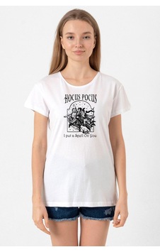 Hocus Pocus I Put A Spell On You Beyaz Kadın Bisikletyaka Tshirt 001 Hocus Pocus I Put A Spell On You Beyaz Kadın Bisikletyaka Tshirt 001
