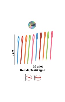 10 Adet Plastik İğne 9 Cm, Örgü İğnesi