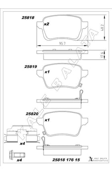 Kale 25818 176 15 Msh Kd13 Arka Fren Balatası Opel Corsa E 14 19 Adam 14 19 15 Jant Rpo J67 Fıat Egea 16 500l 13 264mm 95517078-1605285-77367914-77366595 - 96260941 Kale 25818 176 15 Msh Kd13 Arka Fren Balatası Opel Corsa E 14 19 Adam 14 19 15 Jant Rpo J67 Fıat Egea 16 500l 13 264mm 95517078-1605285-77367914-77366595 - 96260941