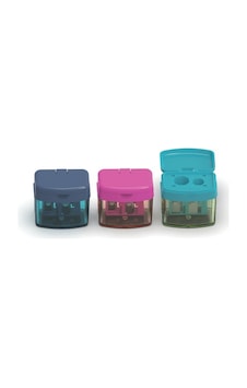 Faber Castell Mini Box Trendy Çift Gözlü Kalemtraş Ana Renkler / Faber Castell Mini Box Trendy Çift Gözlü Kalemtraş Ana Renkler /