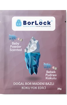 Borlock Bebek Pudrası Kokulu Koku Giderici 15 x 25 G Borlock Bebek Pudrası Kokulu Koku Giderici 15 x 25 G
