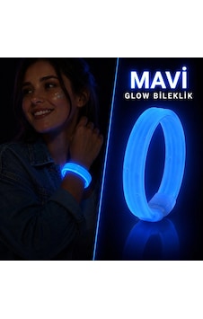 Mavi Kalın Glow Bileklik Kırılarak Yanan Parti Ve Festival Bilekliği Yetişkin Mavi Kalın Glow Bileklik Kırılarak Yanan Parti Ve Festival Bilekliği Yetişkin