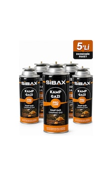 Sibax Siboplu Gaz Kartuşu Kamp Gazı 400ml 5'li Lacivert Sibax Siboplu Gaz Kartuşu Kamp Gazı 400ml 5'li Lacivert