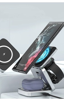 3 In 1 Katlanabilir Kablosuz Şarj Taşınabilir Hızlı Şarj İstasyonu Manyetik Kablosuz Pb-11 3 In 1 Katlanabilir Kablosuz Şarj Taşınabilir Hızlı Şarj İstasyonu Manyetik Kablosuz Pb-11