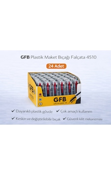 Gfb Plastik Maket Bıçağı Falçata 4510 Profesyonel Maket Bıçağı 24 Adet Gfb Plastik Maket Bıçağı Falçata 4510 Profesyonel Maket Bıçağı 24 Adet