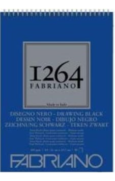 Fabriano 1264 Drawing Black Paper Siyah Çizim Defteri Üstten Spir N11.14 Fabriano 1264 Drawing Black Paper Siyah Çizim Defteri Üstten Spir N11.14