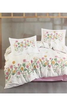 Ranforce Nevresim Takımı Çift Kişilik Roselin V1 Pembe Çok Renkli