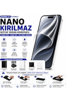 İphone 17 E Uyumlu Şeffaf Nano Kırılmaz Hidrojel Ekran Koruyucu Darbe Emici Tam Kaplama Kılıf Dostu İphone 17 E Uyumlu Şeffaf Nano Kırılmaz Hidrojel Ekran Koruyucu Darbe Emici Tam Kaplama Kılıf Dostu