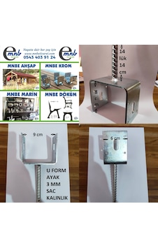 MNBE Nevrüllü 10 Luk Ayak Ahşap Metal Kamelya Pergule Pergola Sun