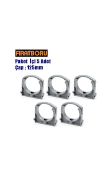 Fırat Pvc Atık Su Kelepçe 125mm , Pvc Boru Kelepçesi, 5 Adet Standart Fırat Pvc Atık Su Kelepçe 125mm , Pvc Boru Kelepçesi, 5 Adet Standart