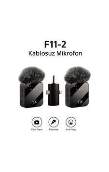 Profesyonel F15-2 Kablosuz Mikrofon Çift Verici İle Kesintisiz Canlı Yayın, Röportaj & Vlog Uyumlu - 729830344 Profesyonel F15-2 Kablosuz Mikrofon Çift Verici İle Kesintisiz Canlı Yayın, Röportaj & Vlog Uyumlu - 729830344