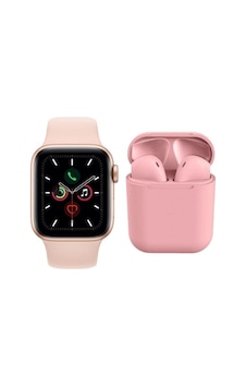 T500 Smart Watch 12 Pembe Tws Kablosuz Kulaklık T500 Smart Watch 12 Pembe Tws Kablosuz Kulaklık