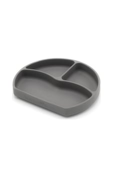 Oval Gri Silikon Tabak, 1-5 Yaş İçin Kaymaz Tasarım Oval Gri Silikon Tabak, 1-5 Yaş İçin Kaymaz Tasarım