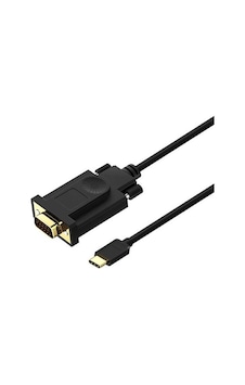 Qgeem QG-UA17 1.8 Mt USB Type C to VGA Erkek-Erkek Dönüştürücü Ka Qgeem QG-UA17 1.8 Mt USB Type C to VGA Erkek-Erkek Dönüştürücü Ka
