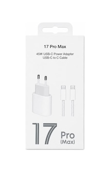 Solgun Apple iPhone Uyumlu Uyumulu 17/pro/pro Max Şarj 45w Usb-c Adaptör Type-c To Type-c Kablo Solgun Apple iPhone Uyumlu Uyumulu 17/pro/pro Max Şarj 45w Usb-c Adaptör Type-c To Type-c Kablo