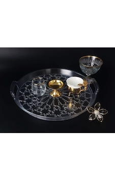 Harmony As142 Saray Yuvarlak Kristal Tepsi