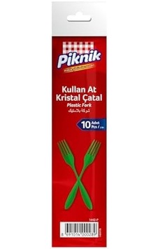 Piknik Kullan-at Kristal Çatal 10'lu Renk'li 1442 Açık Piknik Kullan-at Kristal Çatal 10'lu Renk'li 1442 Açık