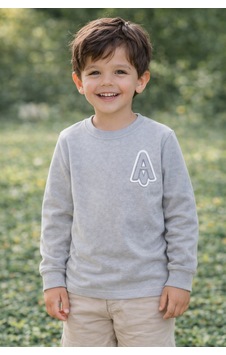 Tanem Kids Erkek Çocuk Jakarlı Örme Sweatshirt Gri Tanem Kids Erkek Çocuk Jakarlı Örme Sweatshirt Gri