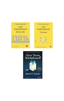 Jose Saramago Korluk + Jose Sarmago Gormek + Gece Yarisi Kutuphanesi 3 Set Jose Saramago Korluk + Jose Sarmago Gormek + Gece Yarisi Kutuphanesi 3 Set