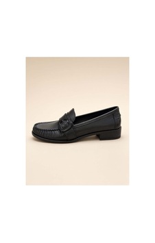 37brandshoes Siyah Deri Tokalı Mokasen Siyah Siyah 37brandshoes Siyah Deri Tokalı Mokasen Siyah Siyah