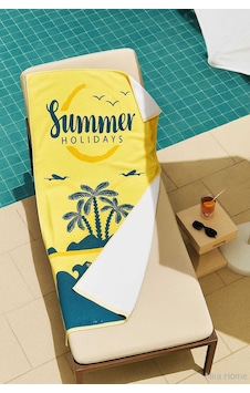 Seadream Tropikal Desenli Plaj Havlusu 70x140 Cm Summer Holiday Beyaz Seadream Tropikal Desenli Plaj Havlusu 70x140 Cm Summer Holiday Beyaz