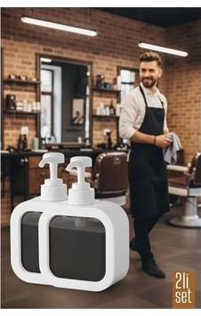 2 Li Berber Sabunluğu Modern Pompalı Dispenser Sıvı Sabun, Şampuan, Losyon İçin 300 Ml 722269 2 Li Berber Sabunluğu Modern Pompalı Dispenser Sıvı Sabun, Şampuan, Losyon İçin 300 Ml 722269