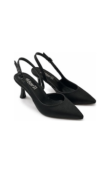 Asmi Shoes Kadın Siena Siyah Süet 7 Cm Topuklu Sivri Burun Arkası Açık Atkılı Ayakkabı Asmi Shoes Kadın Siena Siyah Süet 7 Cm Topuklu Sivri Burun Arkası Açık Atkılı Ayakkabı