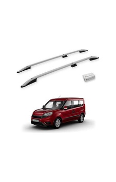 Turtle Fiat Doblo 2 2010-2022 / Kısa Şasi Tavan Çıtası Crown Gri