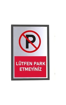 Usin Metal Gümüş 14x20 Cm Yapışkanlı Kırmızı Lütfen Park Etmeyiniz Uyarı İkaz Tabelası Levhası Usin Metal Gümüş 14x20 Cm Yapışkanlı Kırmızı Lütfen Park Etmeyiniz Uyarı İkaz Tabelası Levhası