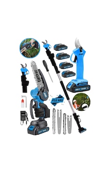 Dragro DRG-598tls Mavi 4x4 598 Vf 20Ah 2li Set 4 Akülü Teleskopik Ağaç Dal Kesme Budama Makası Dragro DRG-598tls Mavi 4x4 598 Vf 20Ah 2li Set 4 Akülü Teleskopik Ağaç Dal Kesme Budama Makası