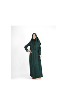 Bav Butik Ayvitrin Kadın Tesettür Tek Parça Namaz Elbisesi Zümrüt Zümrüt Zümrüt Yeşili