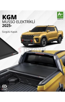 S-dizayn Ssangyong Musso Elektrikli S-back Sürgülü Kapak Siyah V1 2025 Üzeri