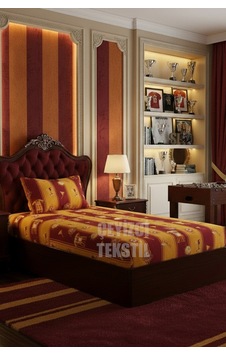 Lastikli Çarşaf Ve 1 Yastık Kılıfı - Sarı Kırmızı - Taraftar - Tek Kişilik Lastikli Çarşaf Ve 1 Yastık Kılıfı - Sarı Kırmızı - Taraftar - Tek Kişilik