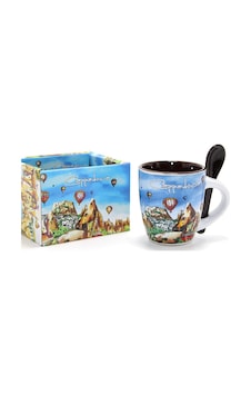 River World Seri A Tekli Kahve Fincanı Yöresel Kaşıklı Çok Renkli River World Seri A Tekli Kahve Fincanı Yöresel Kaşıklı Çok Renkli