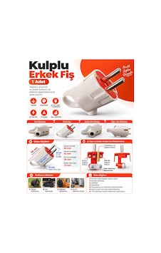 Arvia Topraklı Fiş Kulplu Beyaz 16 Amper 220 Volt Ip20 Erkek Fiş Arvia Topraklı Fiş Kulplu Beyaz 16 Amper 220 Volt Ip20 Erkek Fiş