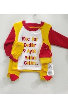 Gülücük Sarı Kırmızı Doğuştan Fanatik Taraftar 4 Lü Tulum Seti Sarı - Kırmızı Gülücük Sarı Kırmızı Doğuştan Fanatik Taraftar 4 Lü Tulum Seti Sarı - Kırmızı