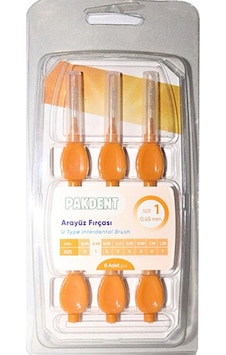 Pakdent Arayüz Fırçası Turuncu 0,45mm 6 Adet Pakdent Arayüz Fırçası Turuncu 0,45mm 6 Adet