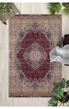 Kaymaz Taban Yıkanabilir Halı Mutfak, Salon, Yatak Odası İçin Modern Dijital Baskı Halı Slnhalı28 - 0098 Çok Renkli