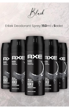 Black Erkek Deodorant Sprey 150 Ml X 5 Adet Black Erkek Deodorant Sprey 150 Ml X 5 Adet