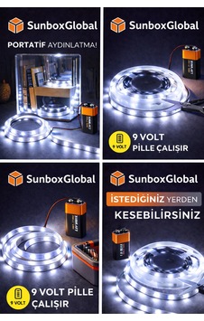 Pilli Yapışkanlı 2 Metre Beyaz Işık Pilli Şerit Led Pil Dahil Beyaz Işık Beyaz Işık Pilli Yapışkanlı 2 Metre Beyaz Işık Pilli Şerit Led Pil Dahil Beyaz Işık Beyaz Işık