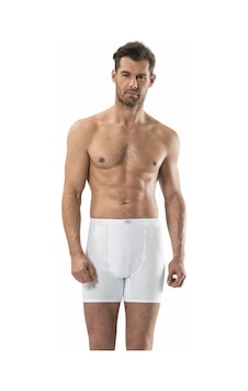 Jiber Erkek Beyaz Paçalı Penye Boxer 6Lı Jiber 108 Jiber Erkek Beyaz Paçalı Penye Boxer 6Lı Jiber 108