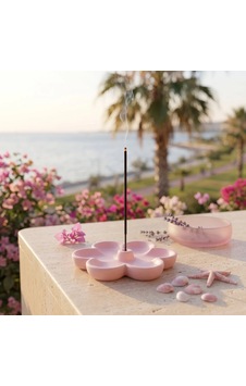 Minimalist Çiçek Tasarımlı 3d Baskı Pembe Tütsülük - Dekoratif Modern Ev Aksesuarı Ve Tütsü Standı Minimalist Çiçek Tasarımlı 3d Baskı Pembe Tütsülük - Dekoratif Modern Ev Aksesuarı Ve Tütsü Standı